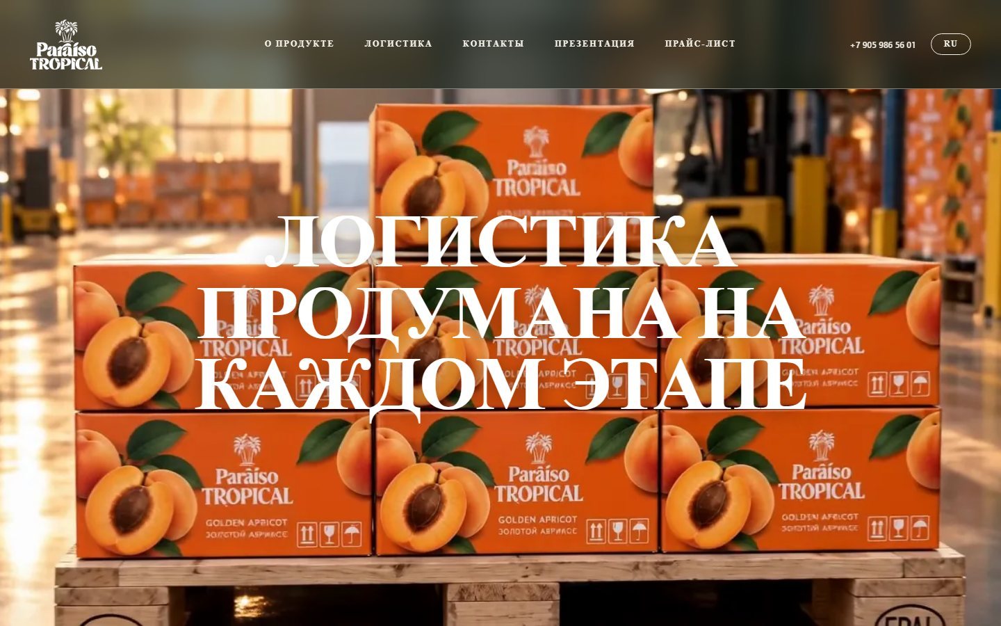 Коробки Paraíso Tropical на складе