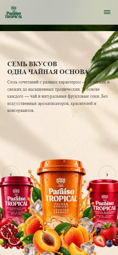 Сцена сайта на телефоне